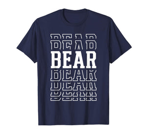 Bear Layered Text Costume Animal Lover T-Shirt