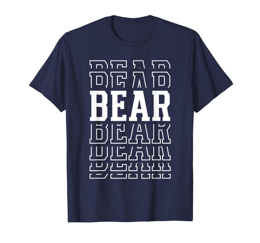 Bear Layered Text Costume Animal Lover T-Shirt