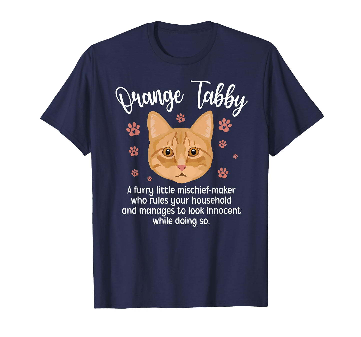 Funny Orange Tabby Cat Owner Orange Tabby Cat Lover T-Shirt