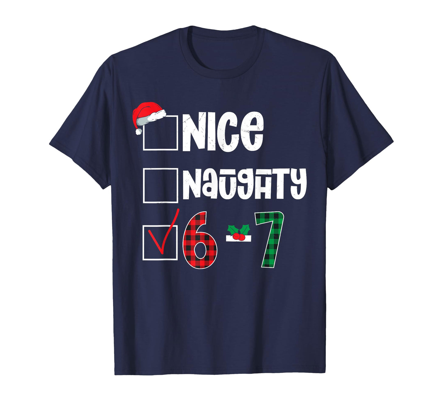Funny 67 Christmas Meme Six Seven Xmas 6-7 Boys Kids Teens T-Shirt
