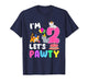 I'm 2 Let's Pawty 2 Year Old Birthday Girl Cat Theme Party T-Shirt