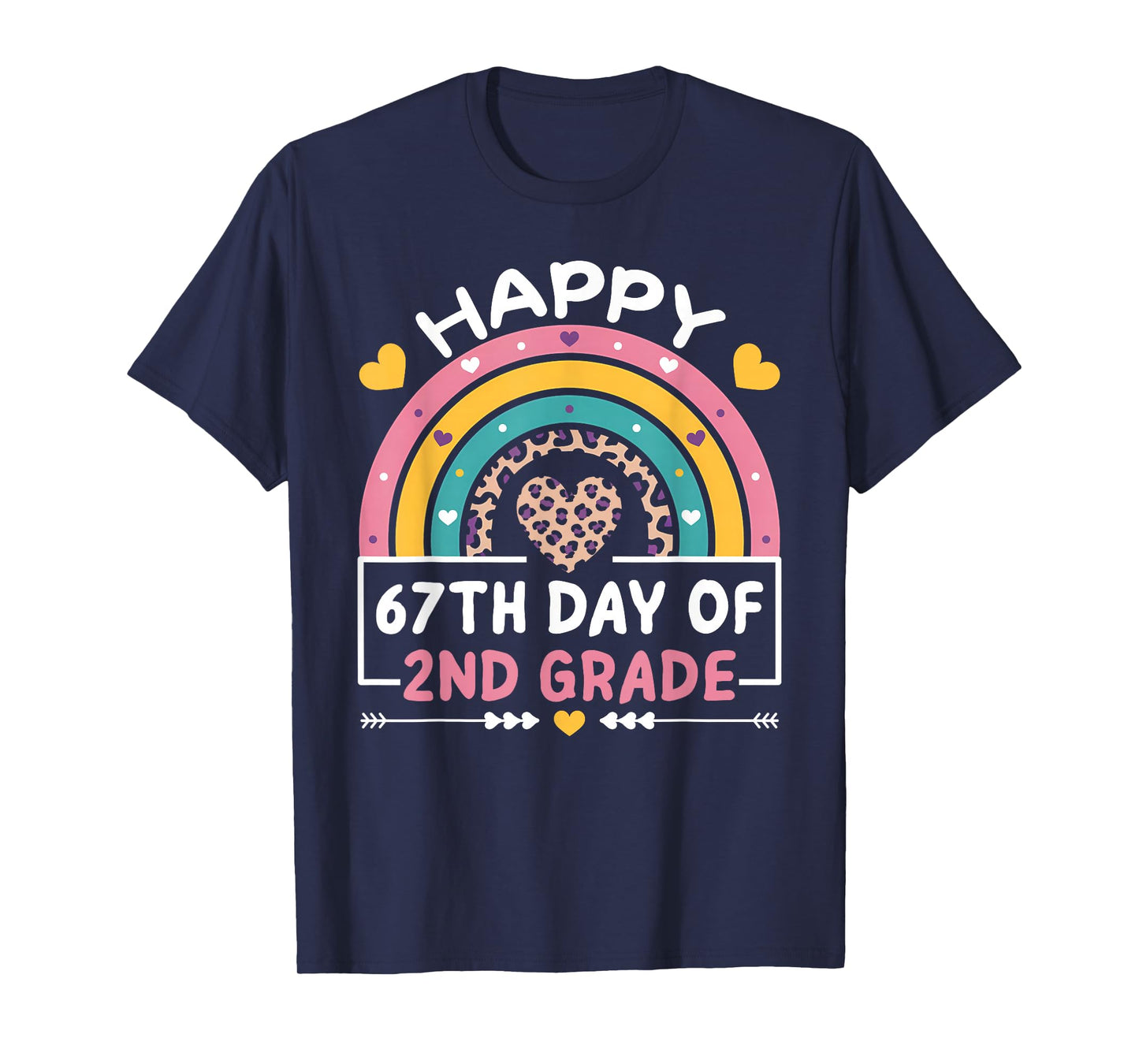 67 Days of School Happy 67th Day of 2nd Grade Teacher T-Shirt