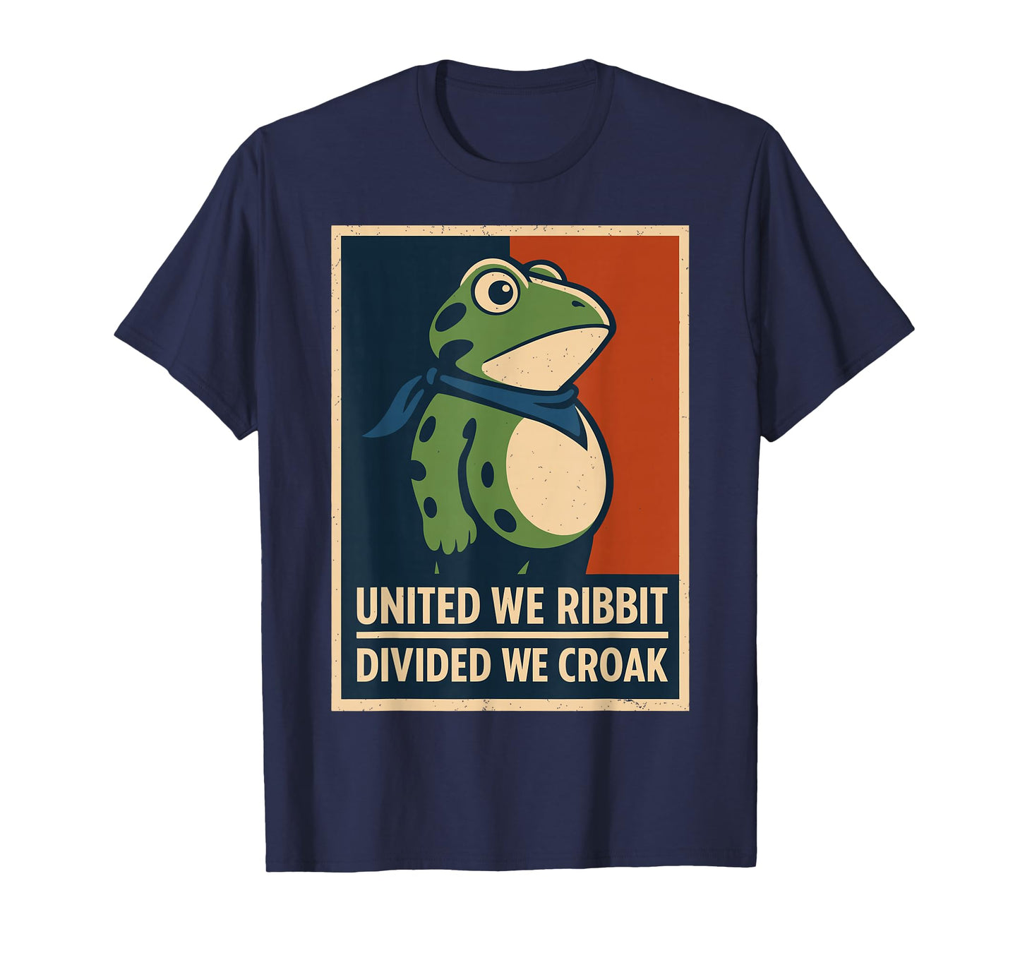 United We Ribbit Divided We Croak Funny Frog Protest Costume T-Shirt