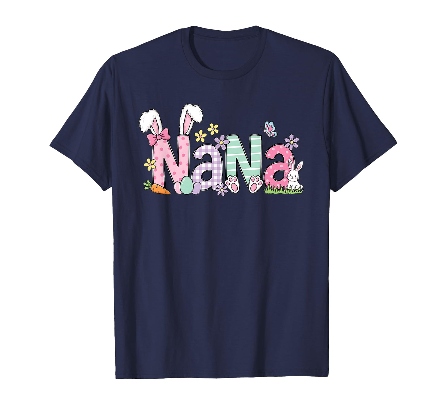Happy Easter Nana Bunny Ears for Grandma Grandmother T-Shirt