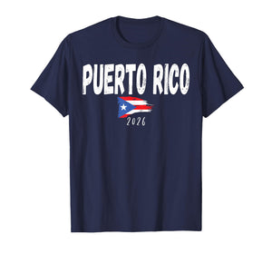 Puerto Rico Souvenir 2026 Trip Vacation Fun Matching Flag T-Shirt