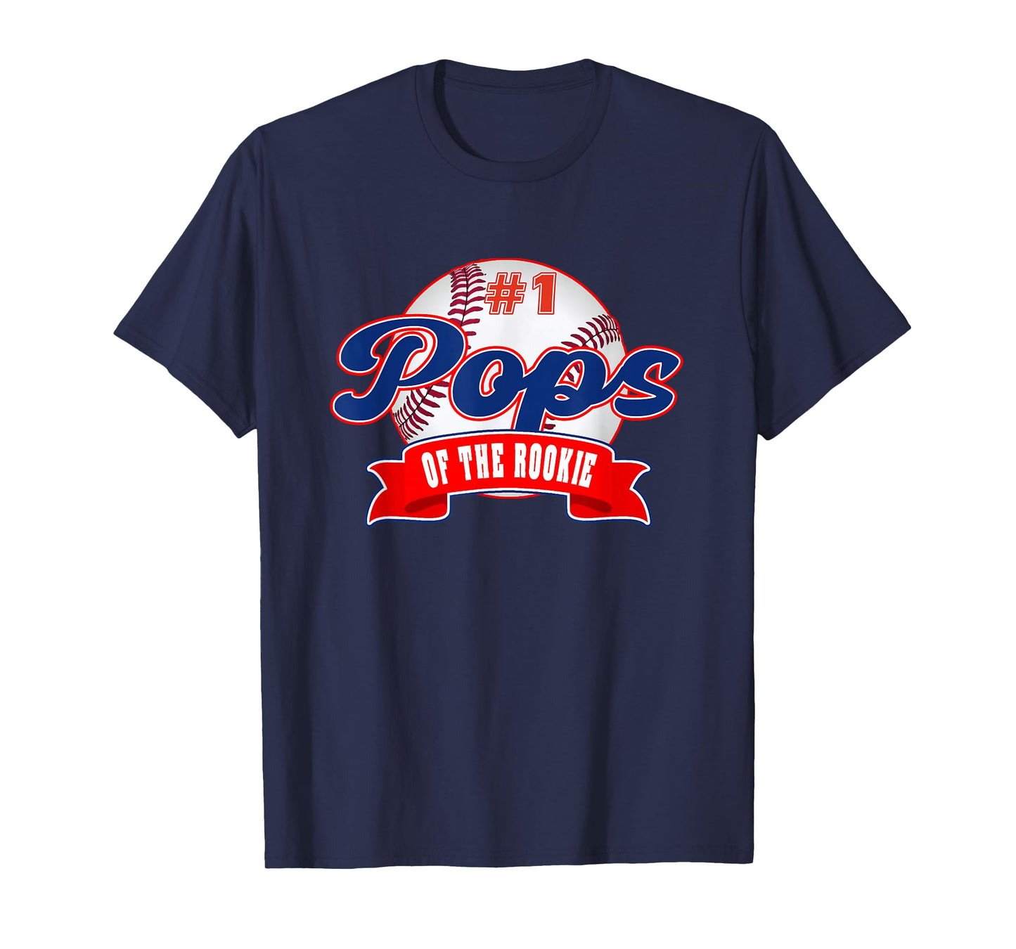 Pops Rookie of Year 1st Birthday Baseball Theme Matching T-Shirt