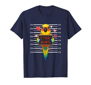 I Steal Cute Hearts Valentine's Day Sun Conure Bird Lover T-Shirt