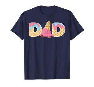Ice Cream Dad 1st Birthday Matching Family T-Shirt