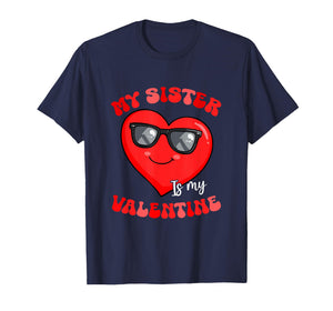 Sister is My Valentine Heart Sunglasses Girls Proud Family T-Shirt