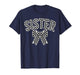 Checkered Sister Bow Racing Race Day T-Shirt
