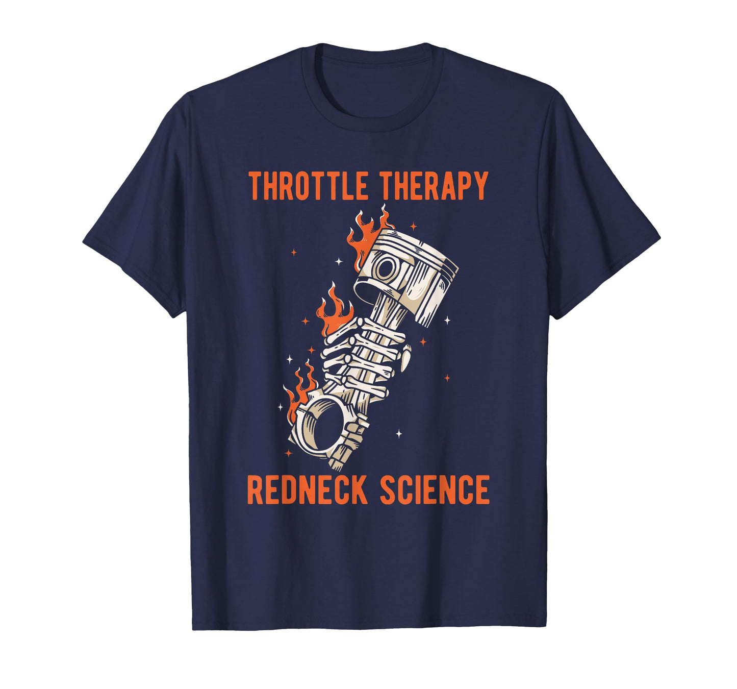 Throttle Garage Therapy Redneck Science Motorcycle Mechanic T-Shirt