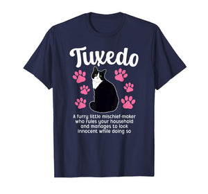 Tuxedo Cat Definition Tuxedo Cat Owner Tuxedo Cat Lover T-Shirt