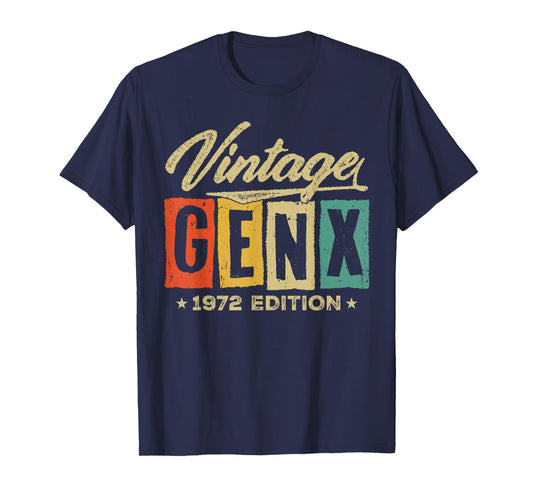 Retro Vintage Gen X 1972 Edition 54 Years Old 54th Birthday T-Shirt