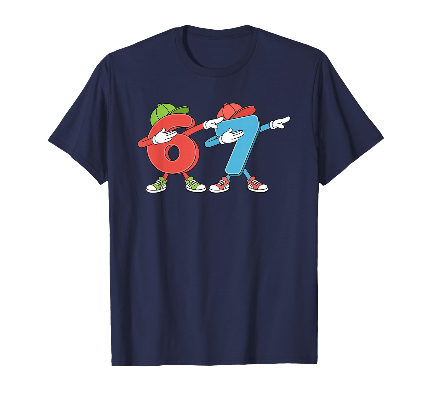 67 Dabbing Meme Funny Six Seven Kids Teens Adults T-Shirt