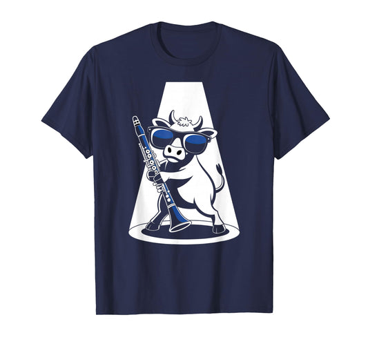 Cool Cow Clarinet Graphic for Music Lovers T-Shirt