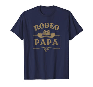 Rodeo Papa Cowboy Cowgirl Birthday Matching Family T-Shirt