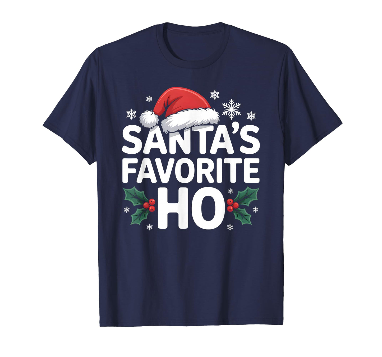 Santa's Favorite Ho tee Funny Christmas Graphic T-Shirt