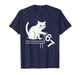 Anti Six Seven Cat Meme Funny 6 7 Meme Cat Knocking Off 67 T-Shirt