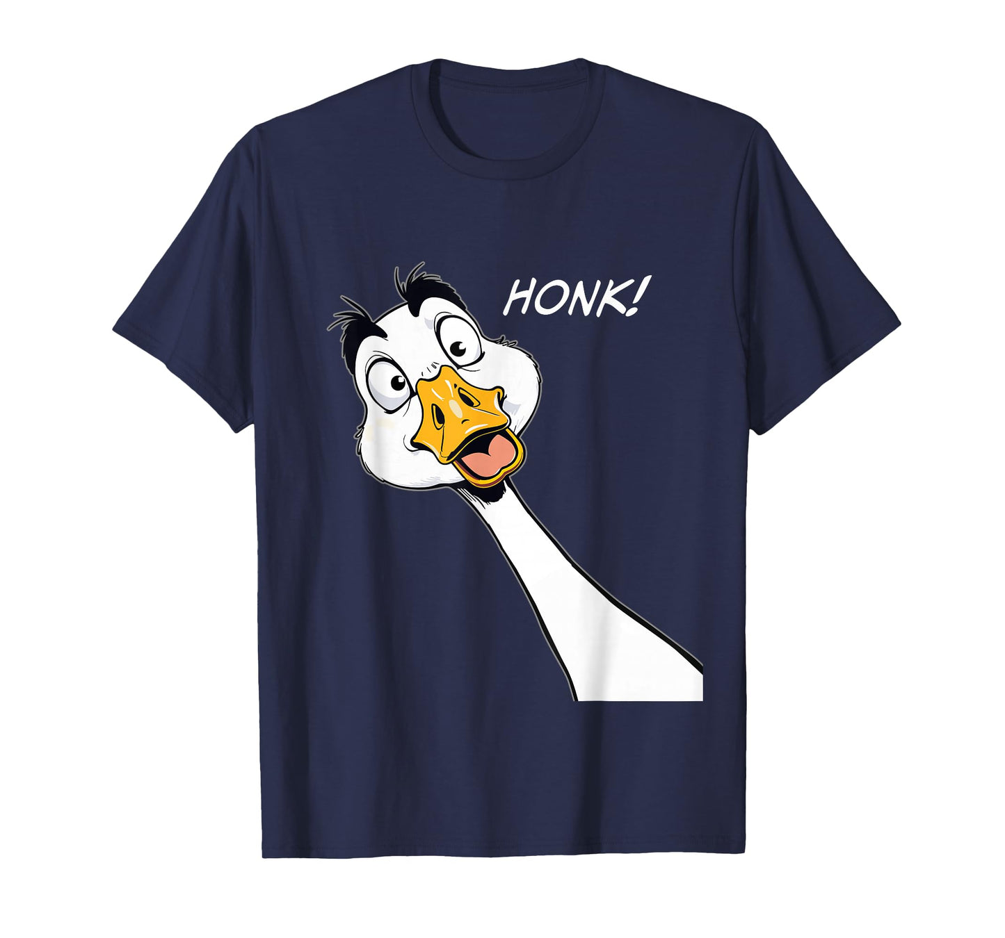 Funny Crazy Goose Honk Cartoon Animal Humor T-Shirt