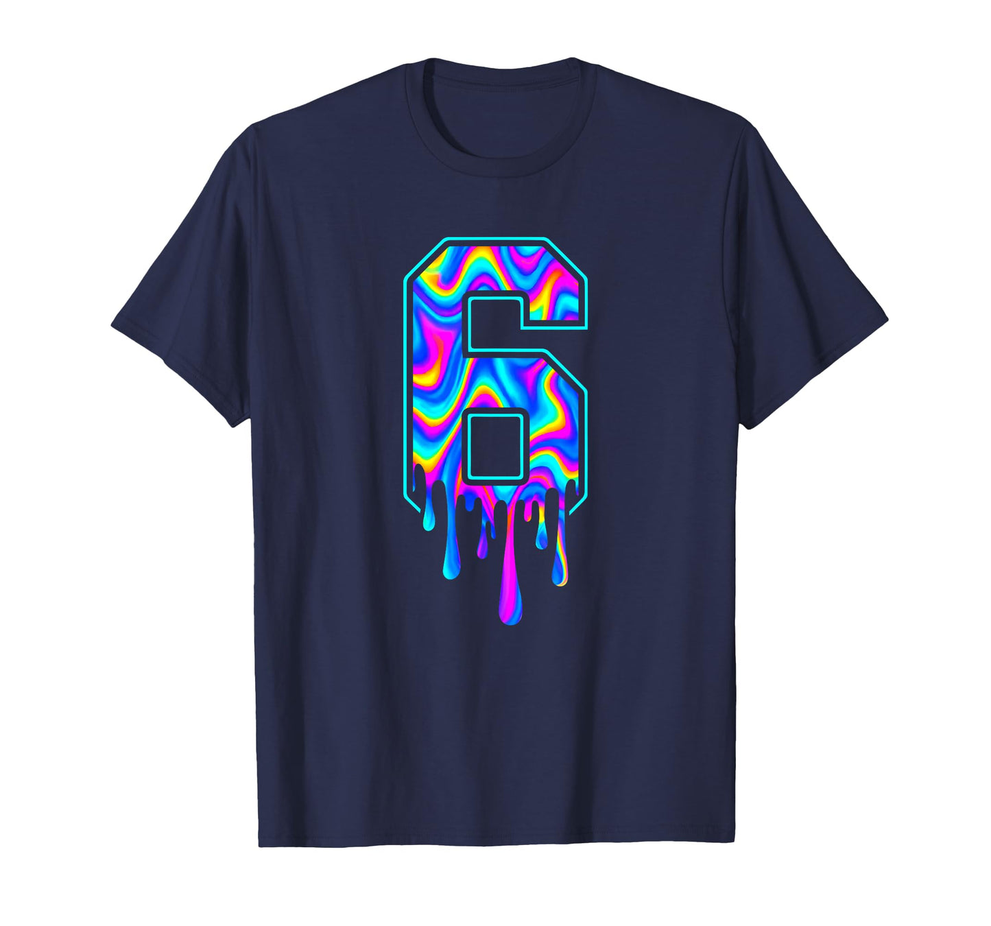 Swirl Rainbow Six Seven Meme 6 7 Halloween Matching 6 T-Shirt