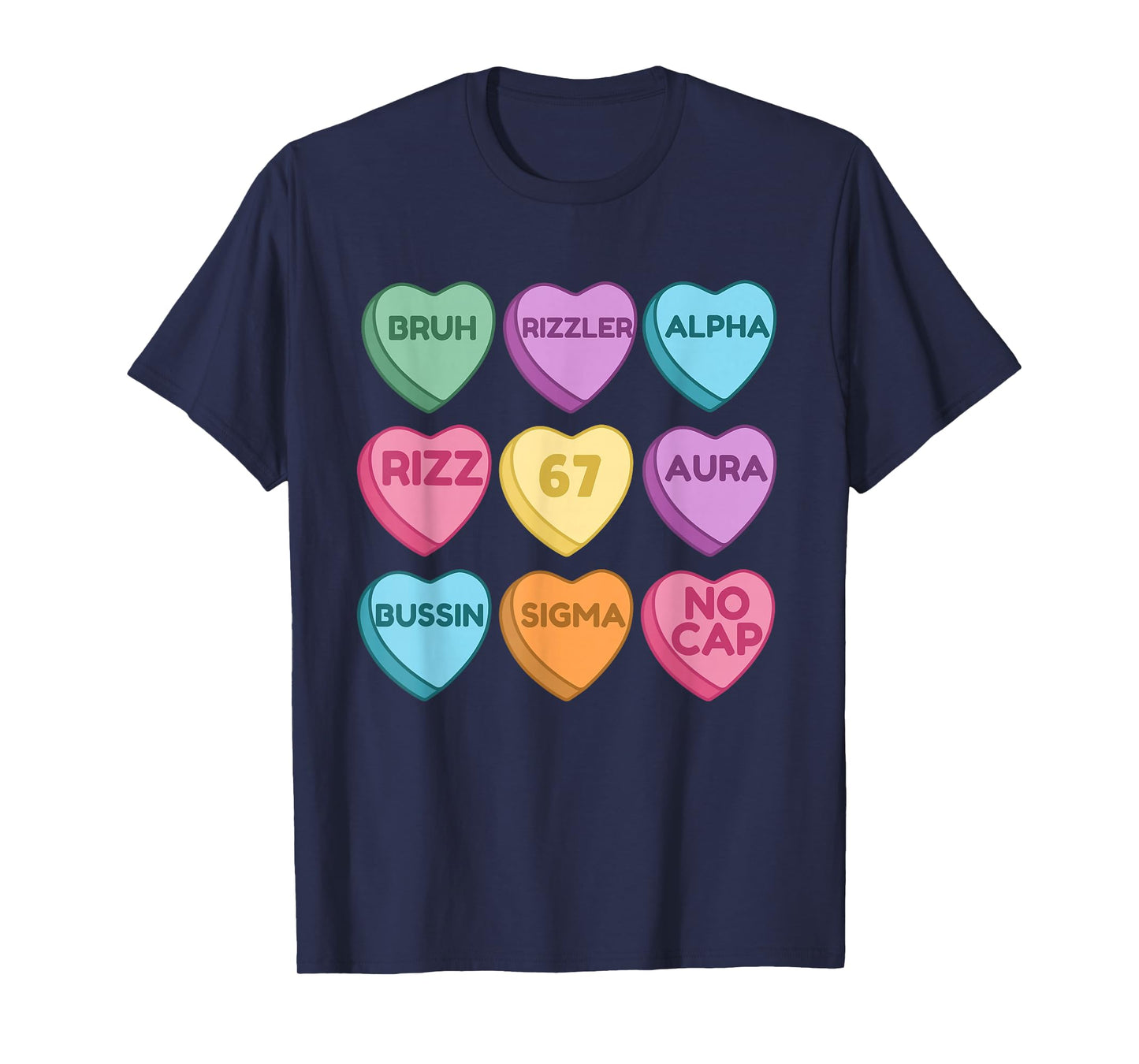Kids Funny Valentine's - Funny 67 Valentine's Rizz, No Cap T-Shirt