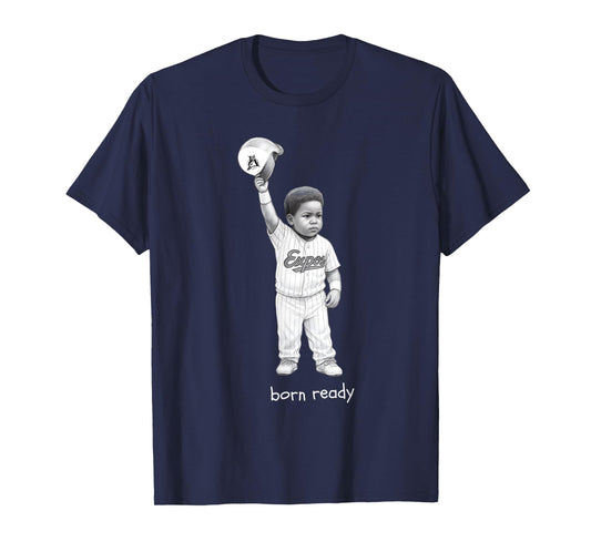 Born Ready Little Slugger Retro Baseball T-Shirt