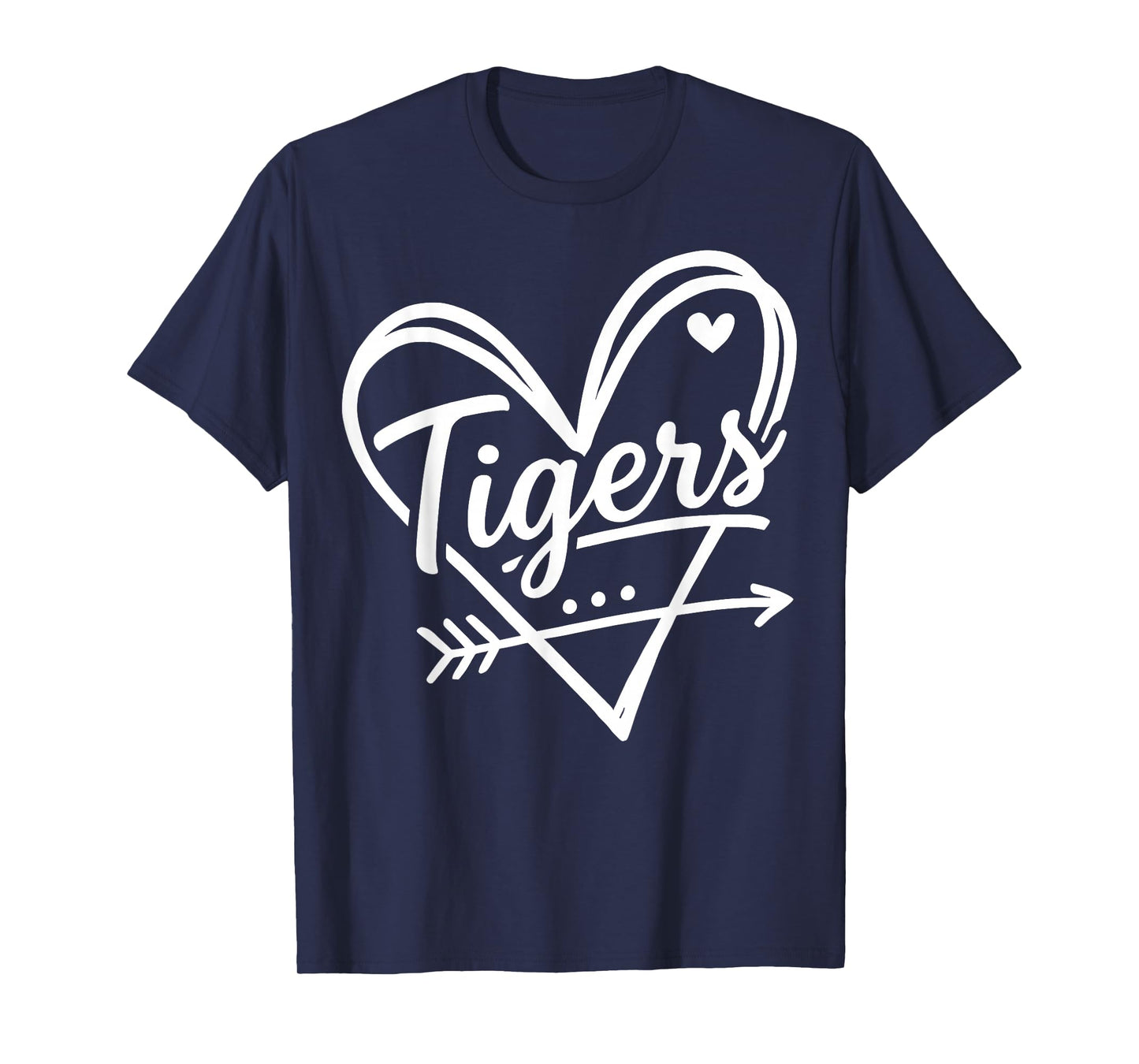 Retro Tigers Heart Cute Name Graphic Gift for Men Women Kids T-Shirt