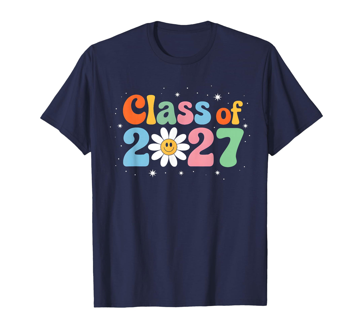 Groovy Retro Class of 2027 Seniors 2027 Graduation 2027 T-Shirt