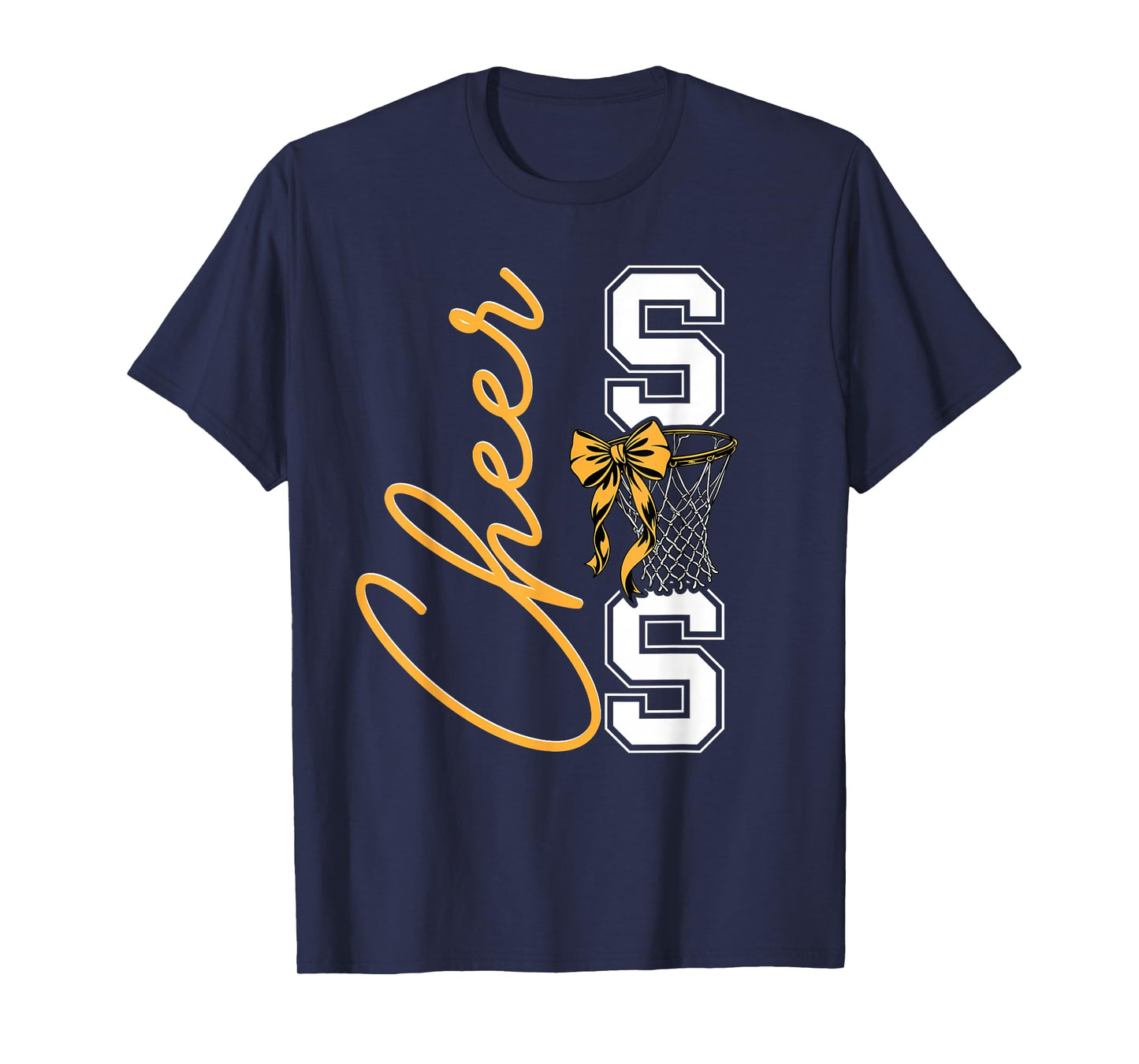 Basketball Game Cheerleading Sport Cheer Sis Sister Yellow T-Shirt