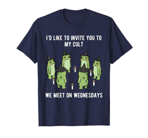 Sarcastic Frog Meme Funny Amphibian Cult Men and Women T-Shirt