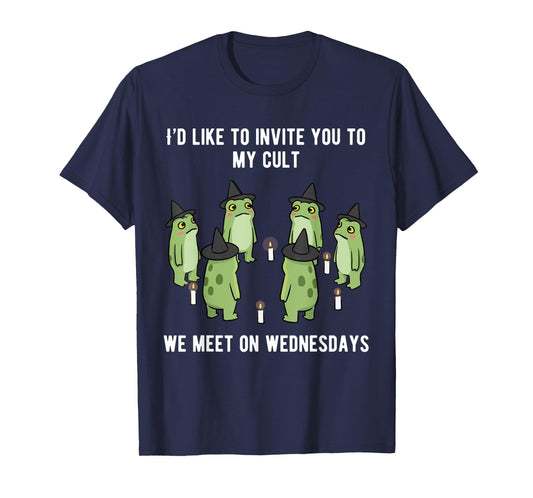 Sarcastic Frog Meme Funny Amphibian Cult Men and Women T-Shirt