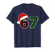 67 Meme Funny Christmas Red & Green Plaid Xmas Pajamas Kids T-Shirt