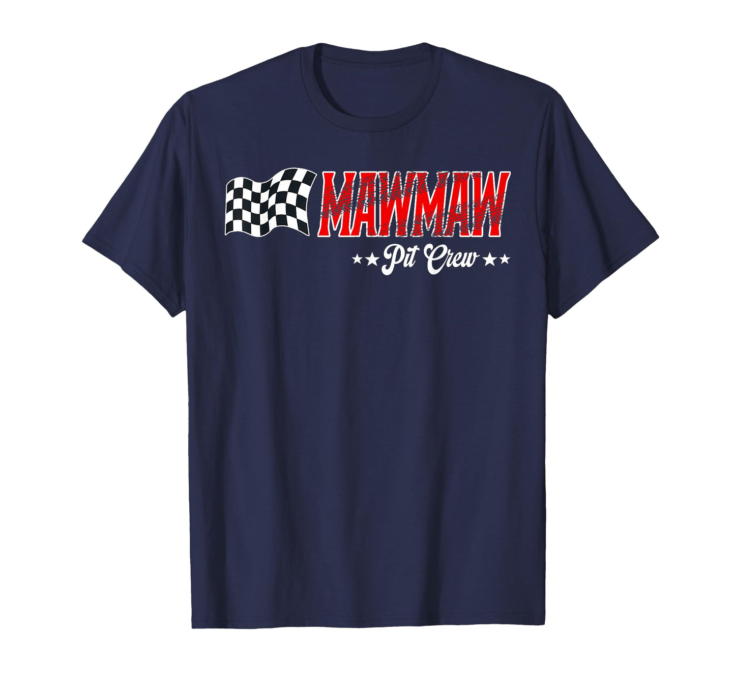 Mawmaw Pit Crew Race Car Birthday Family Matching T-Shirt
