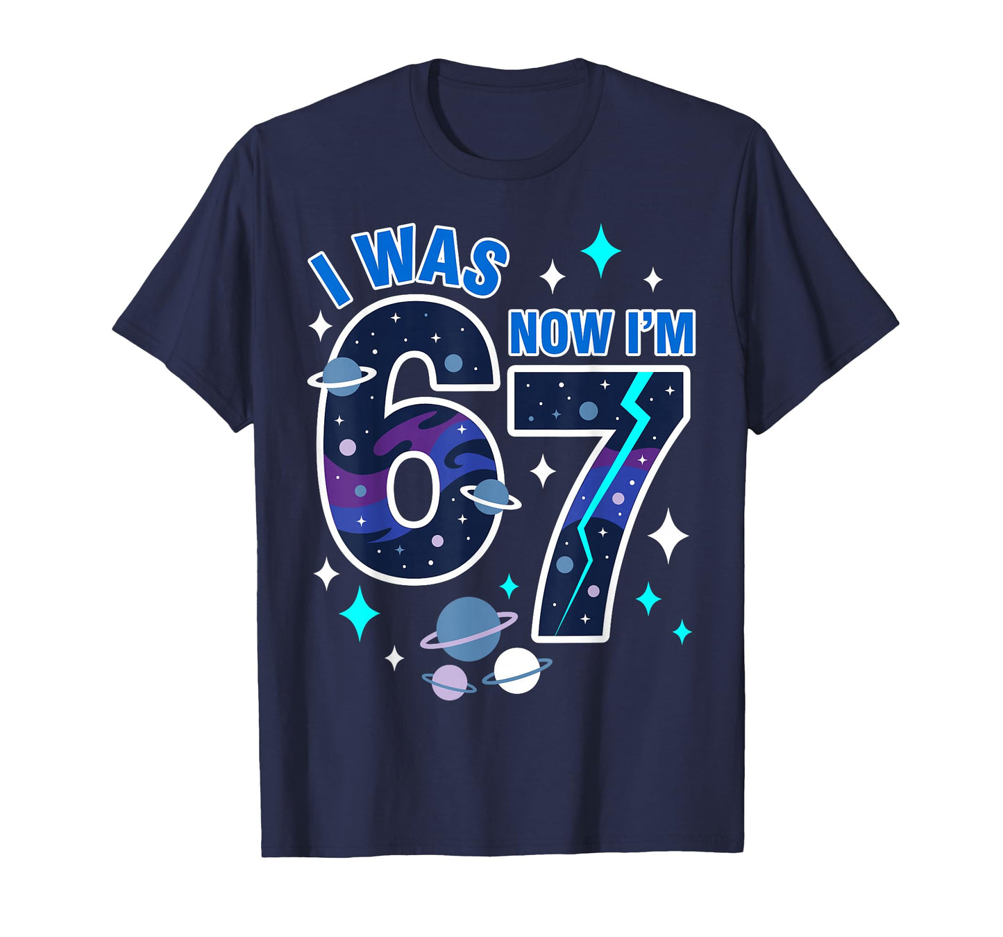 Kids I was 6 Now I'm 7 Boy 6 7 Birthday T-Shirt