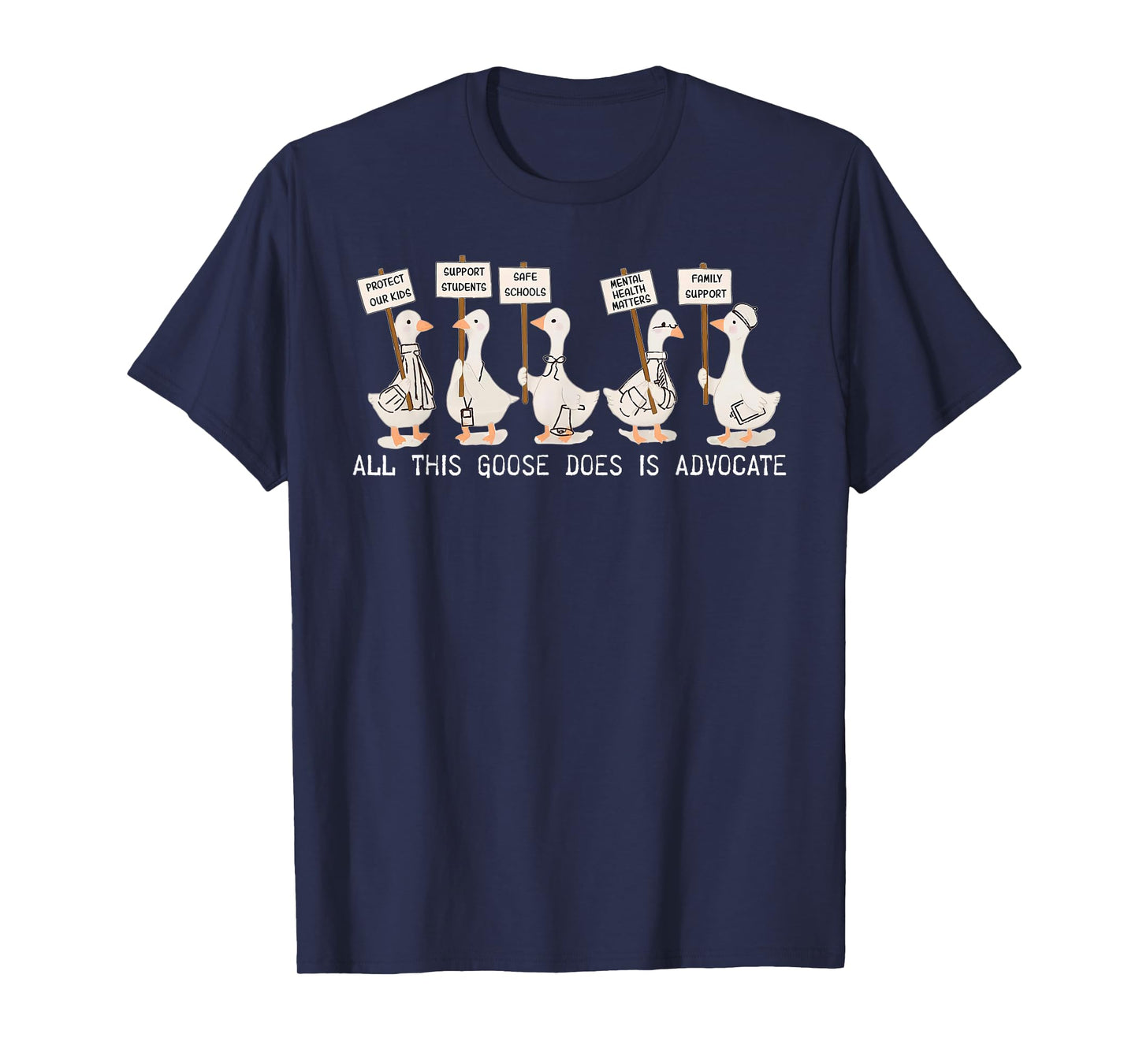 All This Goose Does is Advocate Social Worker Silly Goose T-Shirt