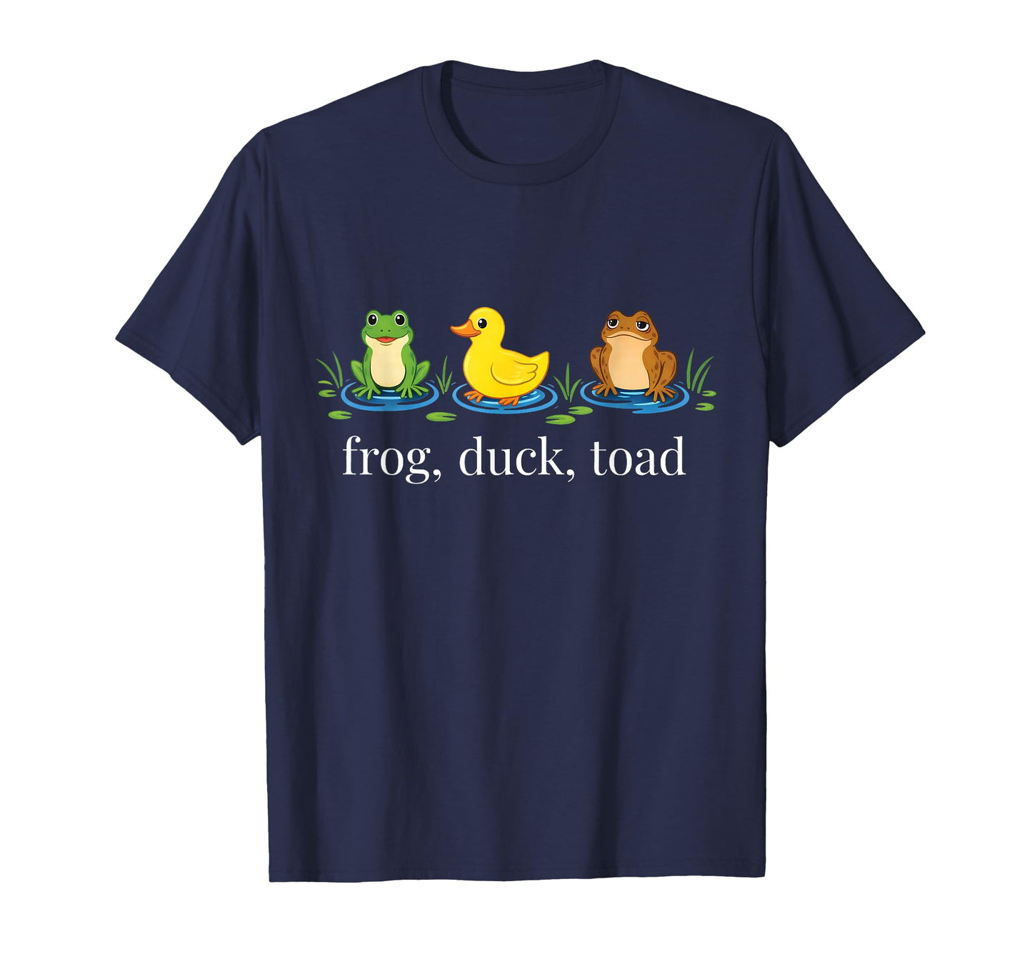 Frog Duck Toad Zoological Funny Retro Animal Meme Men Women T-Shirt