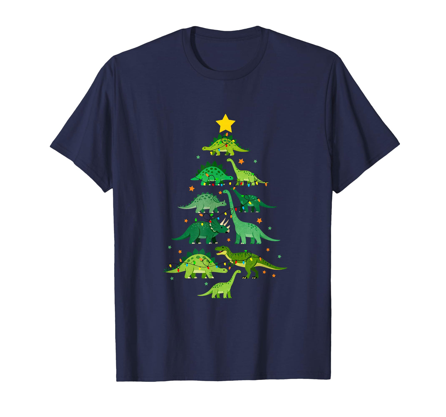 Dinosaur Christmas Tree Dino Lover Xmas Holiday Boys Kids T-Shirt