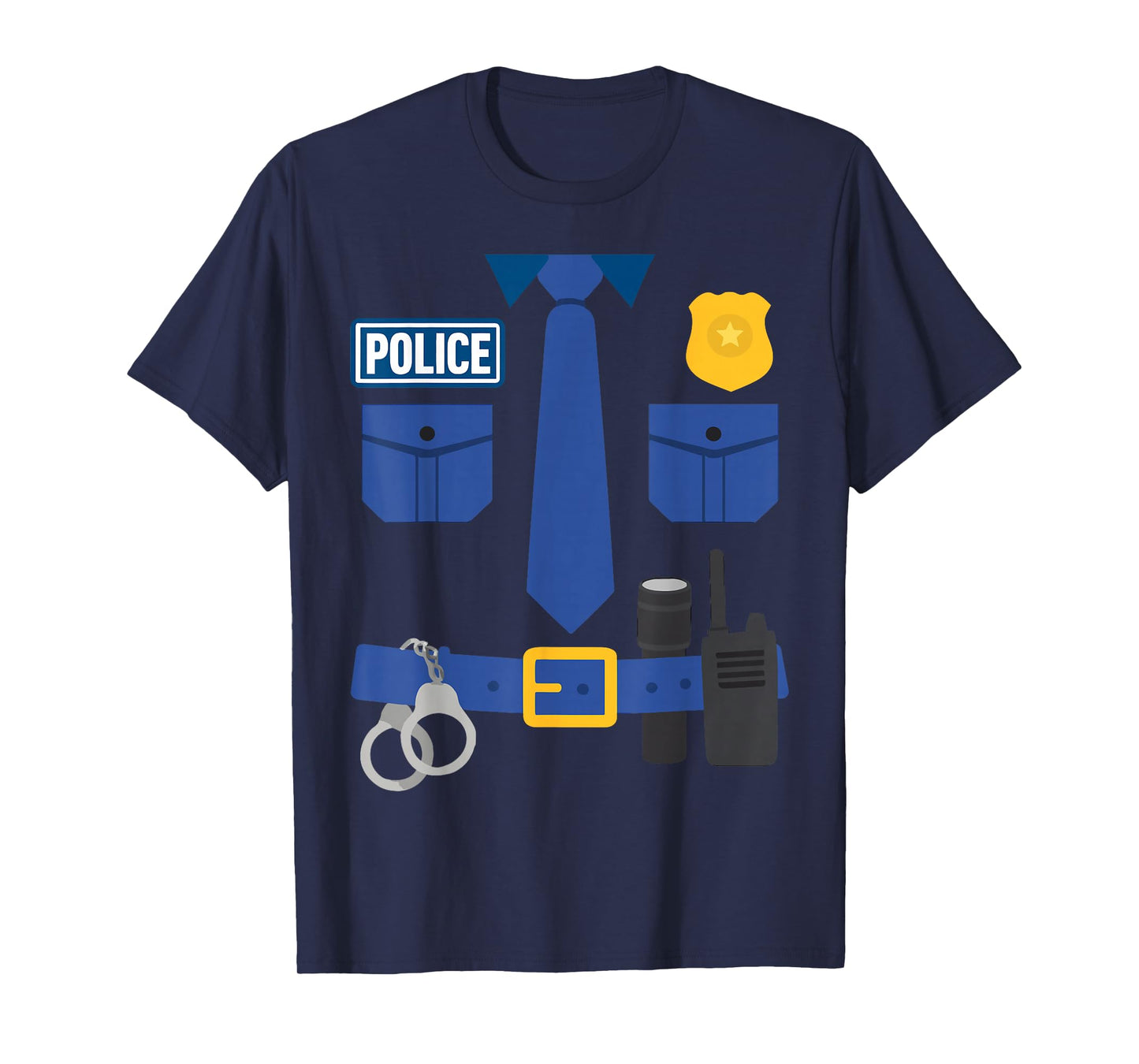 Funny Police Policeman Uniform Officer Costume Humor Parody T-Shirt
