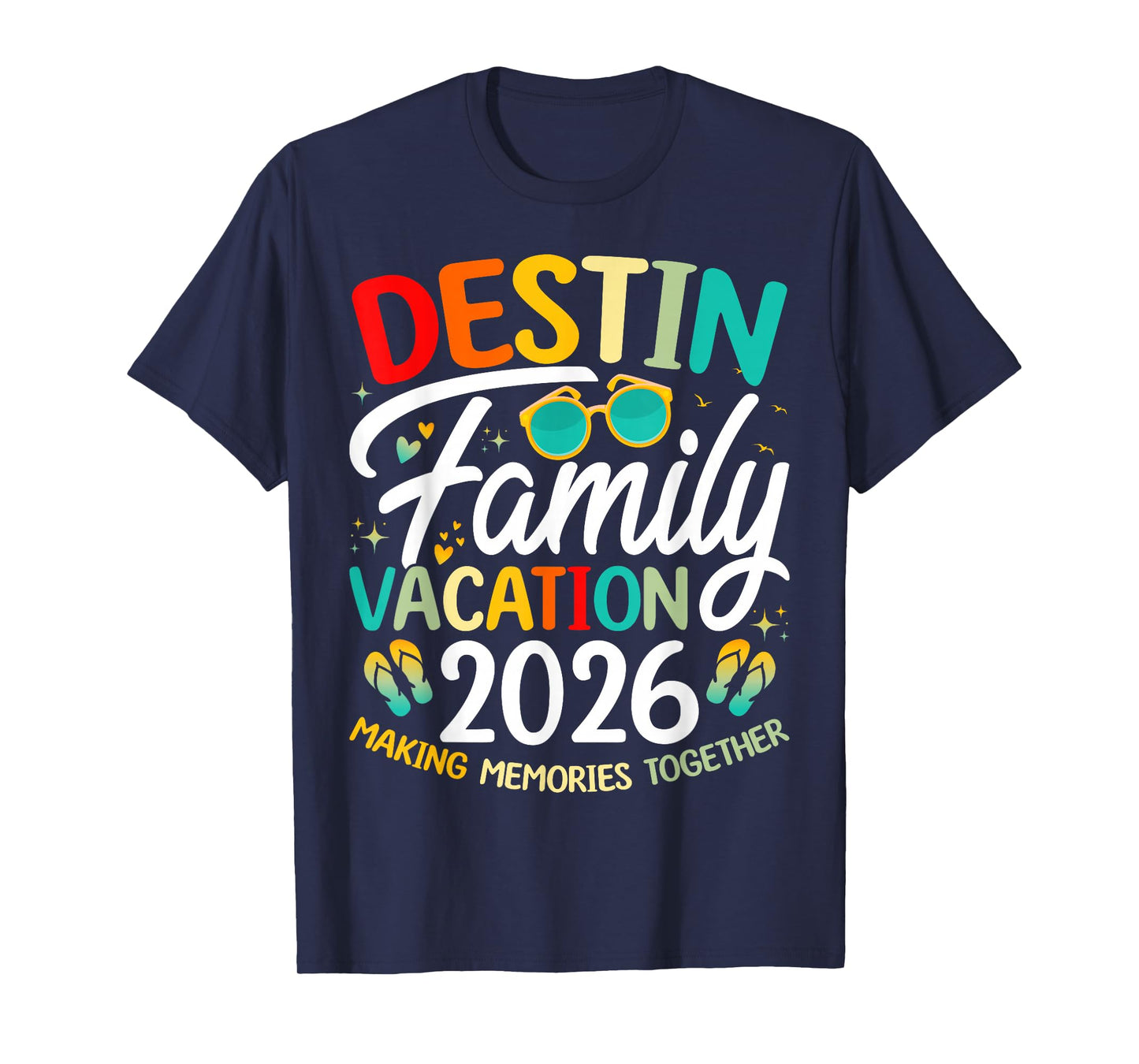 Destin Beach Florida Family Vacation 2026 Matching Tropical T-Shirt