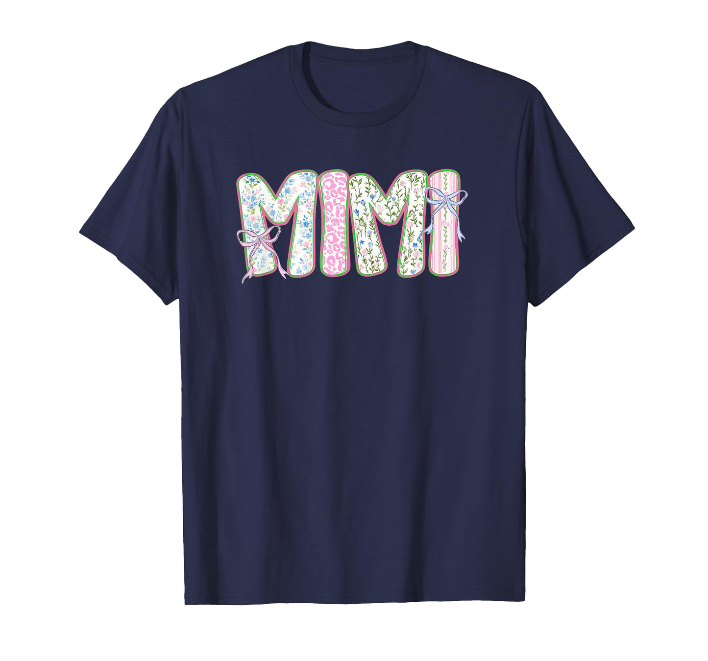 Mimi Floral Coquette Bow Mother's Day Cute Women Grandma T-Shirt