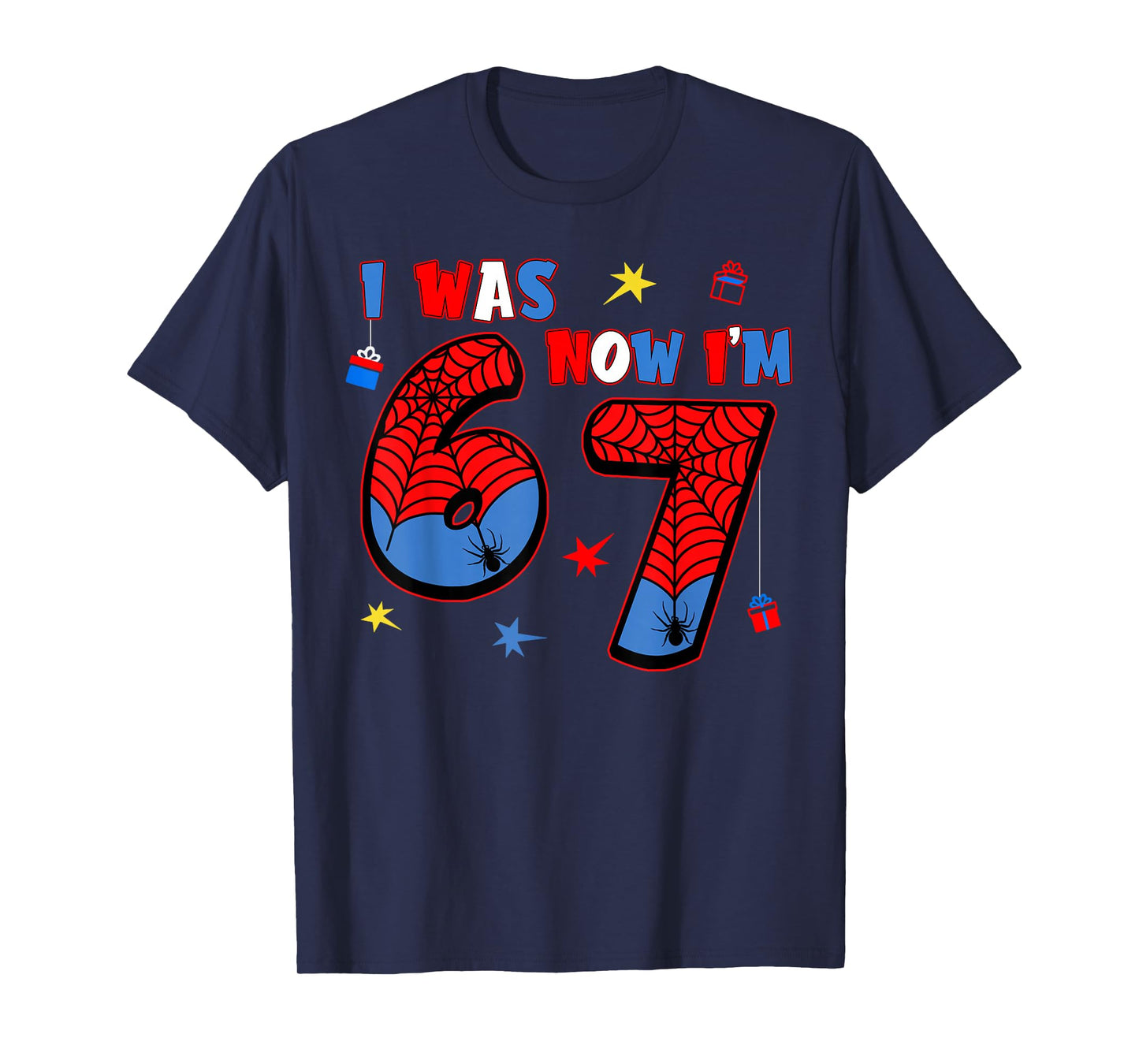 7th Birthday Funny Meme Six Seven I was 6 Now I'm 7 Boys T-Shirt