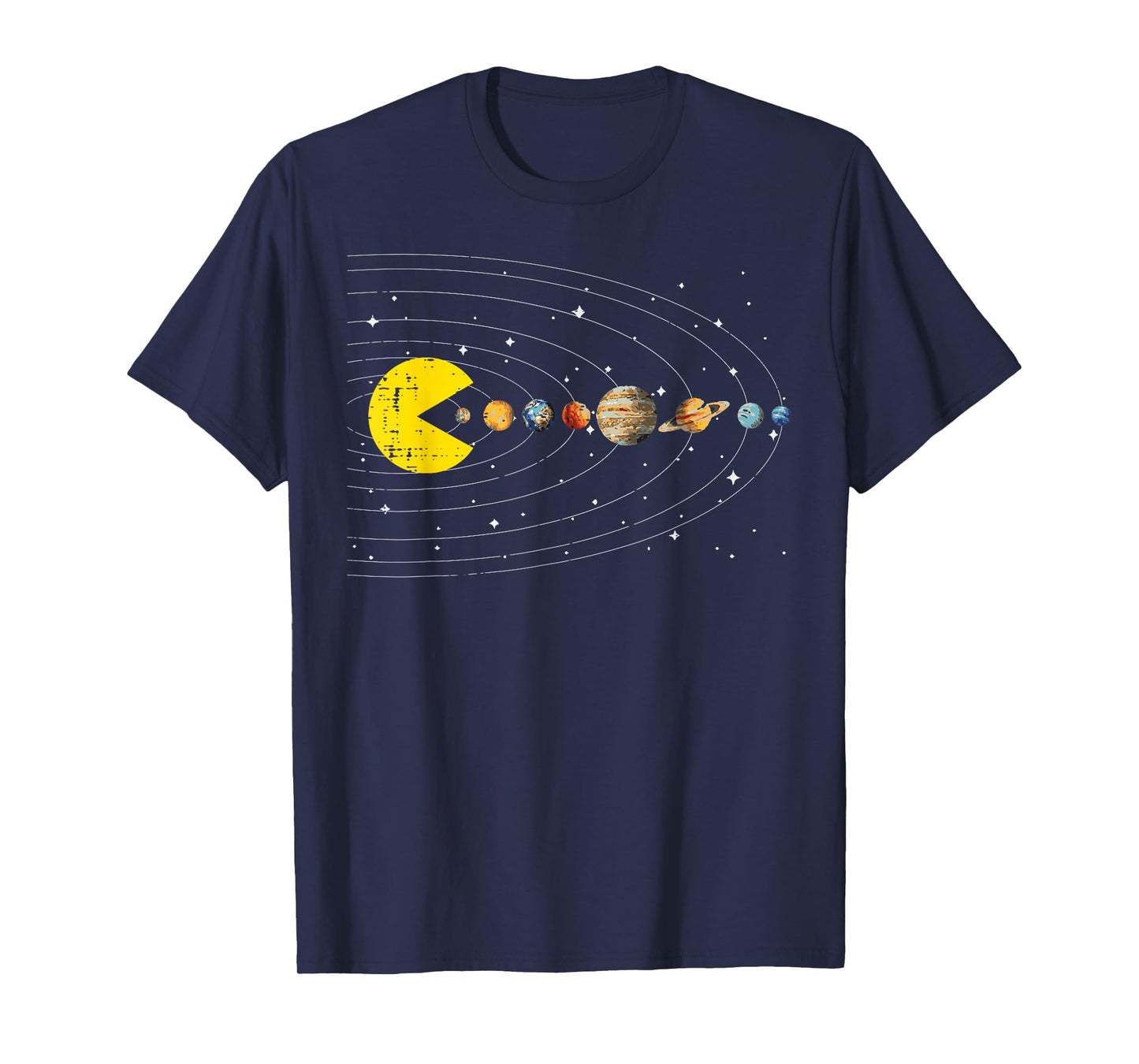 Sun Eating Planets Gaming Space Galaxy Gamer Men Boys Kids T-Shirt