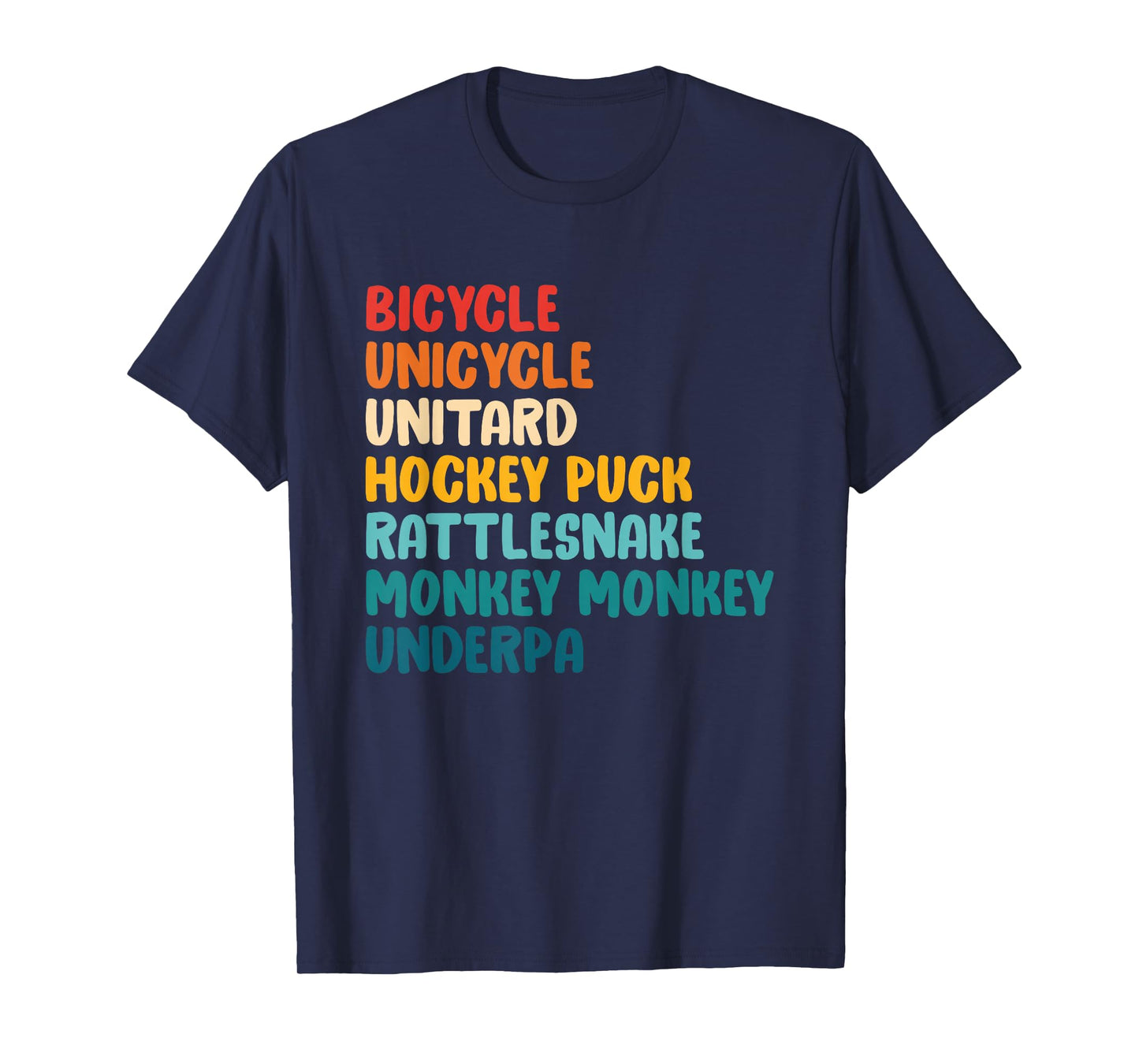 Bicycle Unicycle Unitard Hockey Puck Rattlesnake T-Shirt
