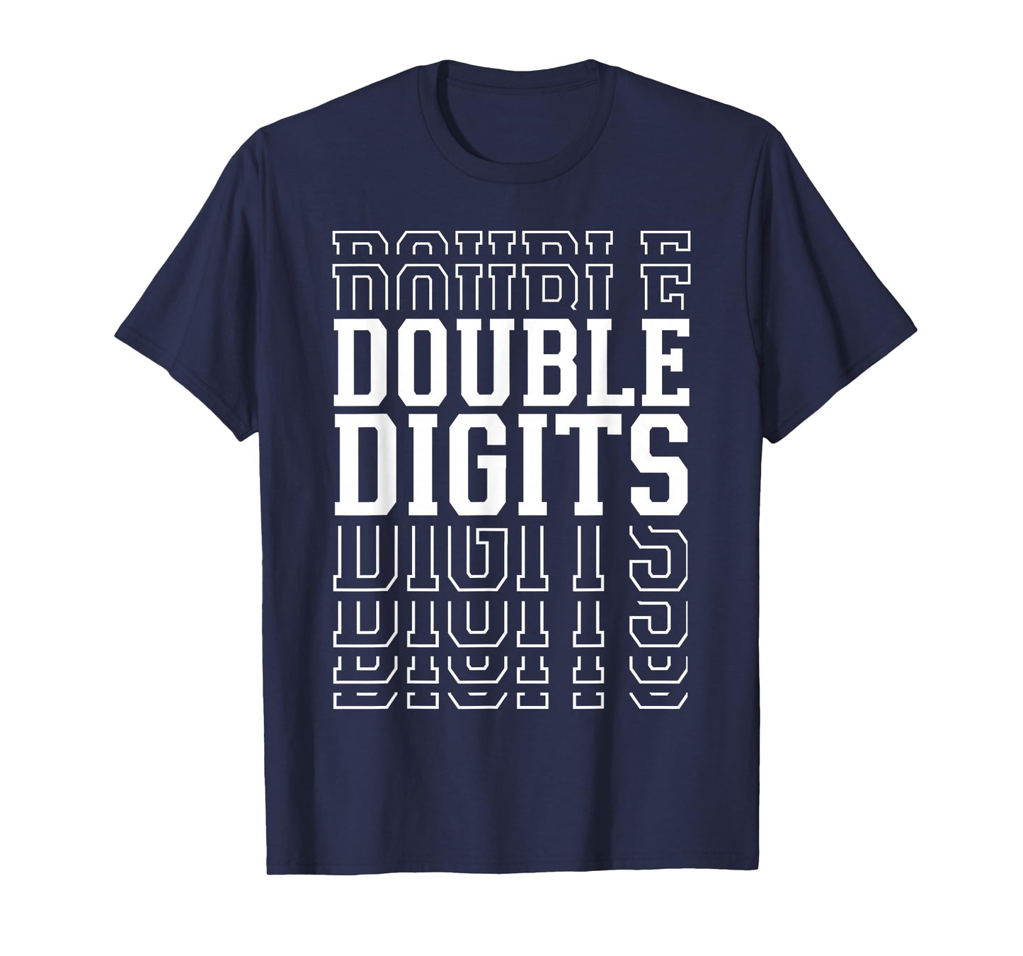 Double Digits 10th Birthday Layered Text 10 Year Old T-Shirt