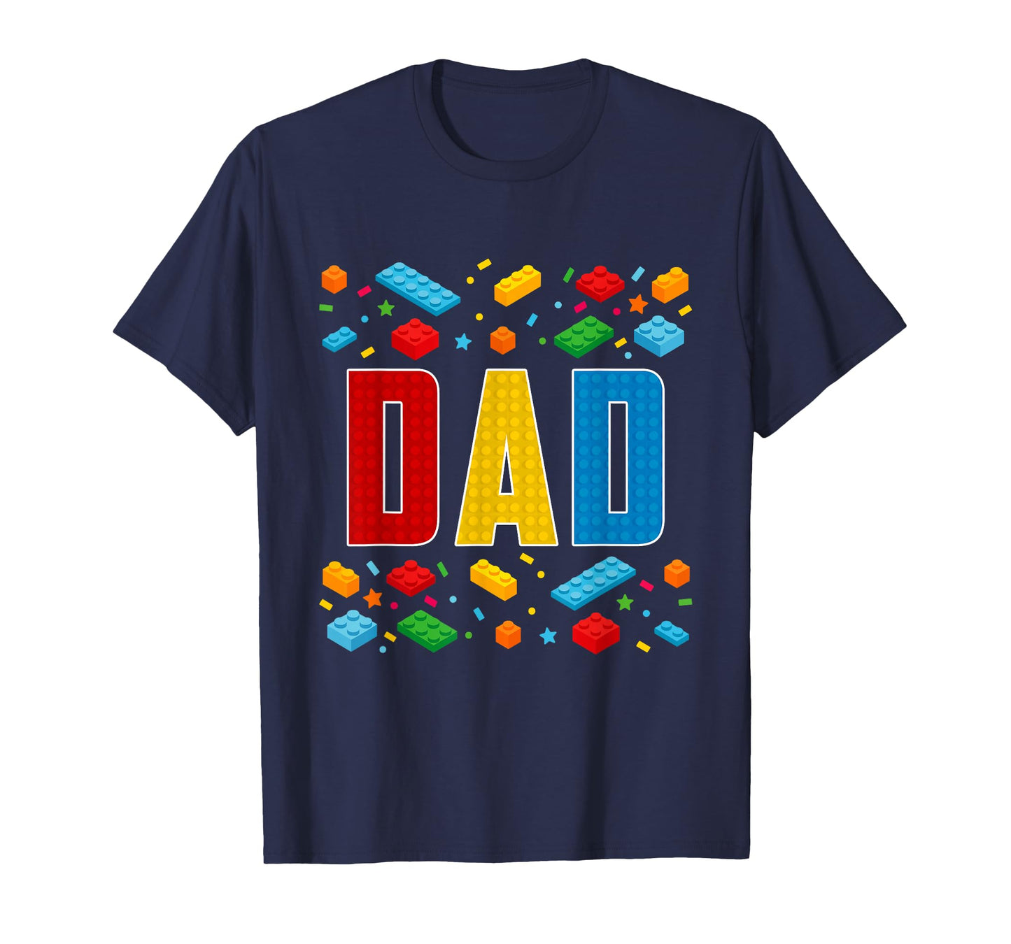Dad - Brick Builder Block Building Father T-Shirt