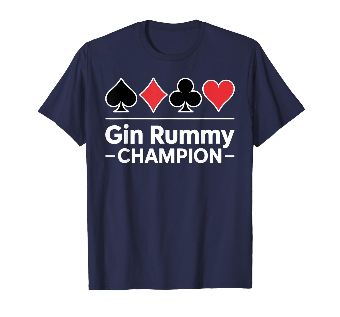 Cute Rummy Design for Men Women Card Game Gin Rummy Player T-Shirt