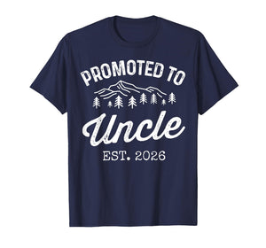 Promoted to Uncle Est 2026 Vintage First Time Uncle to Be T-Shirt