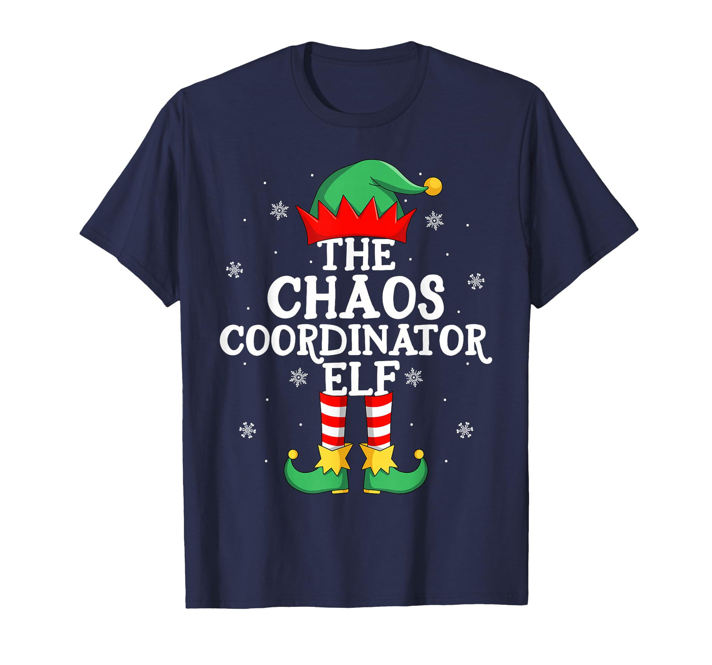Chaos Coordinator Elf Christmas Family Funny Elf Squad Xmas T-Shirt