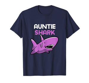 Auntie Shark Cool Funny Family T-Shirt