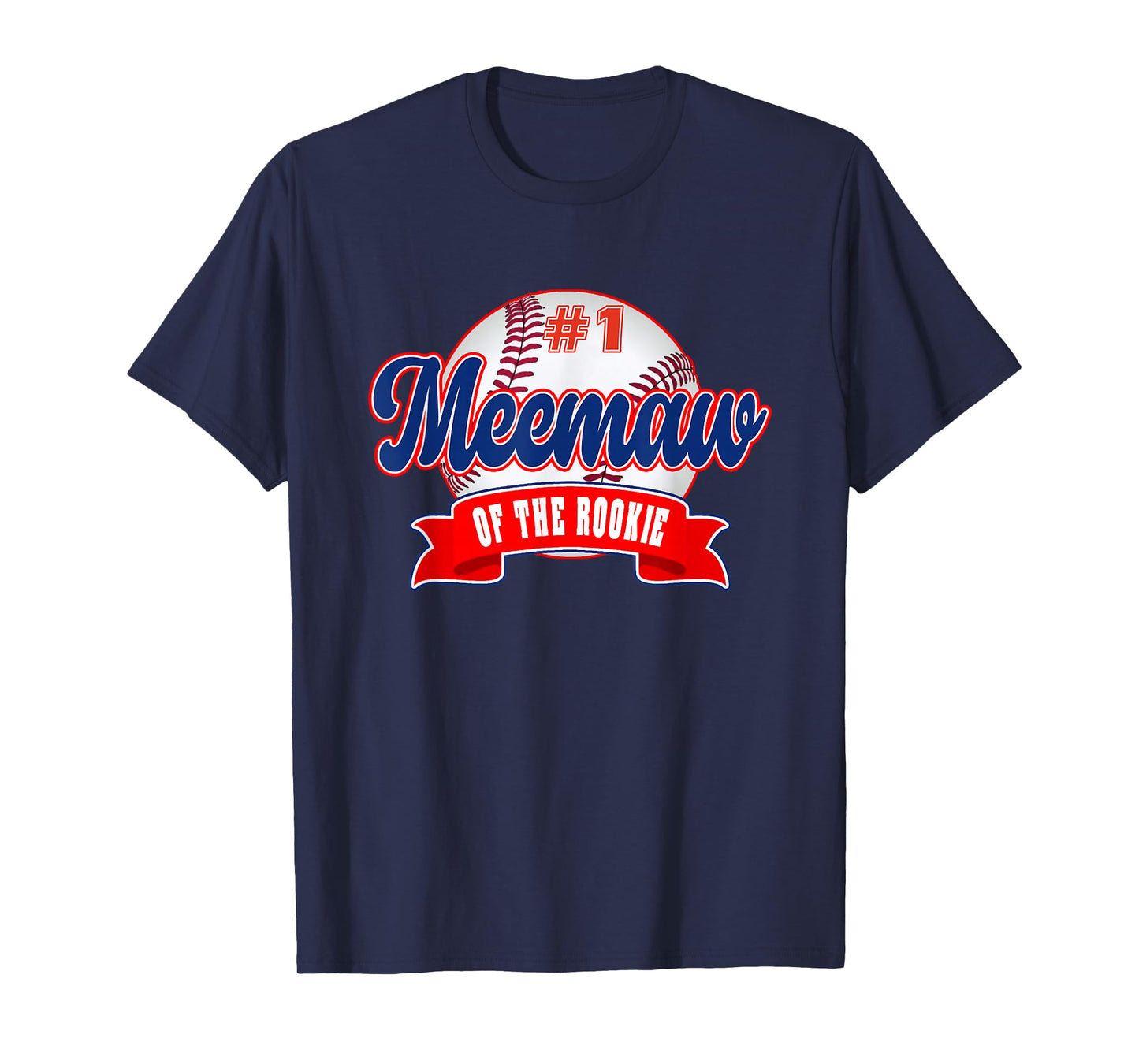 Meemaw Rookie of Year 1st Birthday Baseball Theme Matching T-Shirt